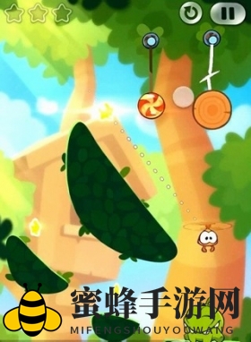 《割绳子2》森林1-13关三星攻略：飞虫糖果大冒险，解锁技巧揭秘