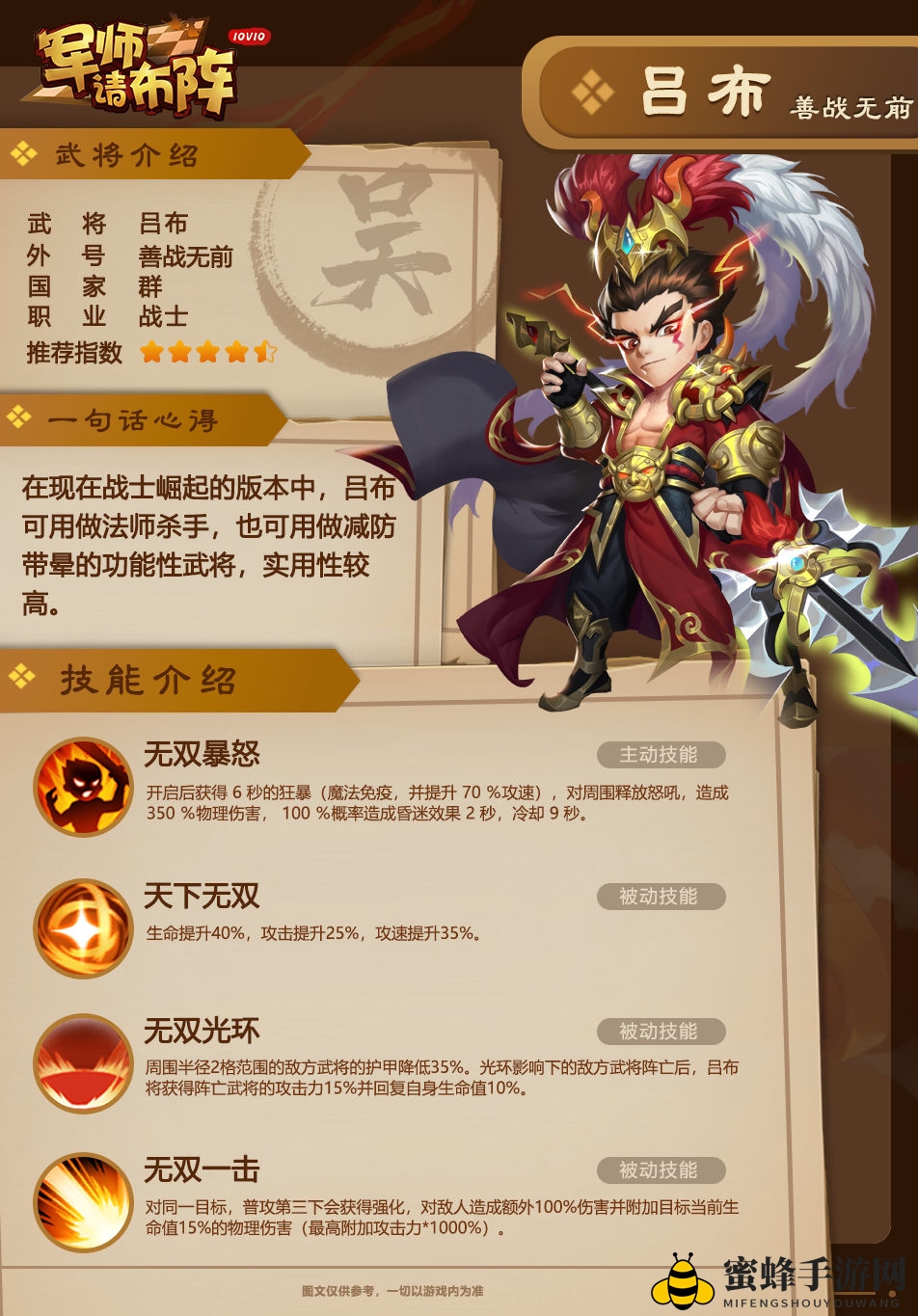 《军师请布阵》武将吕布风采