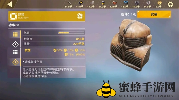 《创世战车》结构组件板件介绍