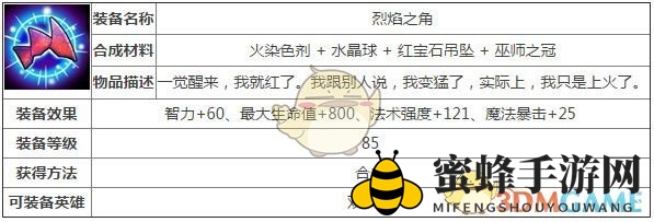《刀塔传奇》烈焰之角装备介绍