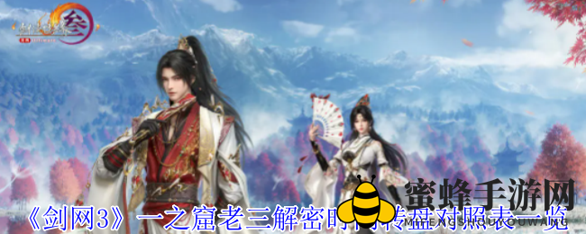 《剑网3》一之窟老三解密时间转盘对照表一览