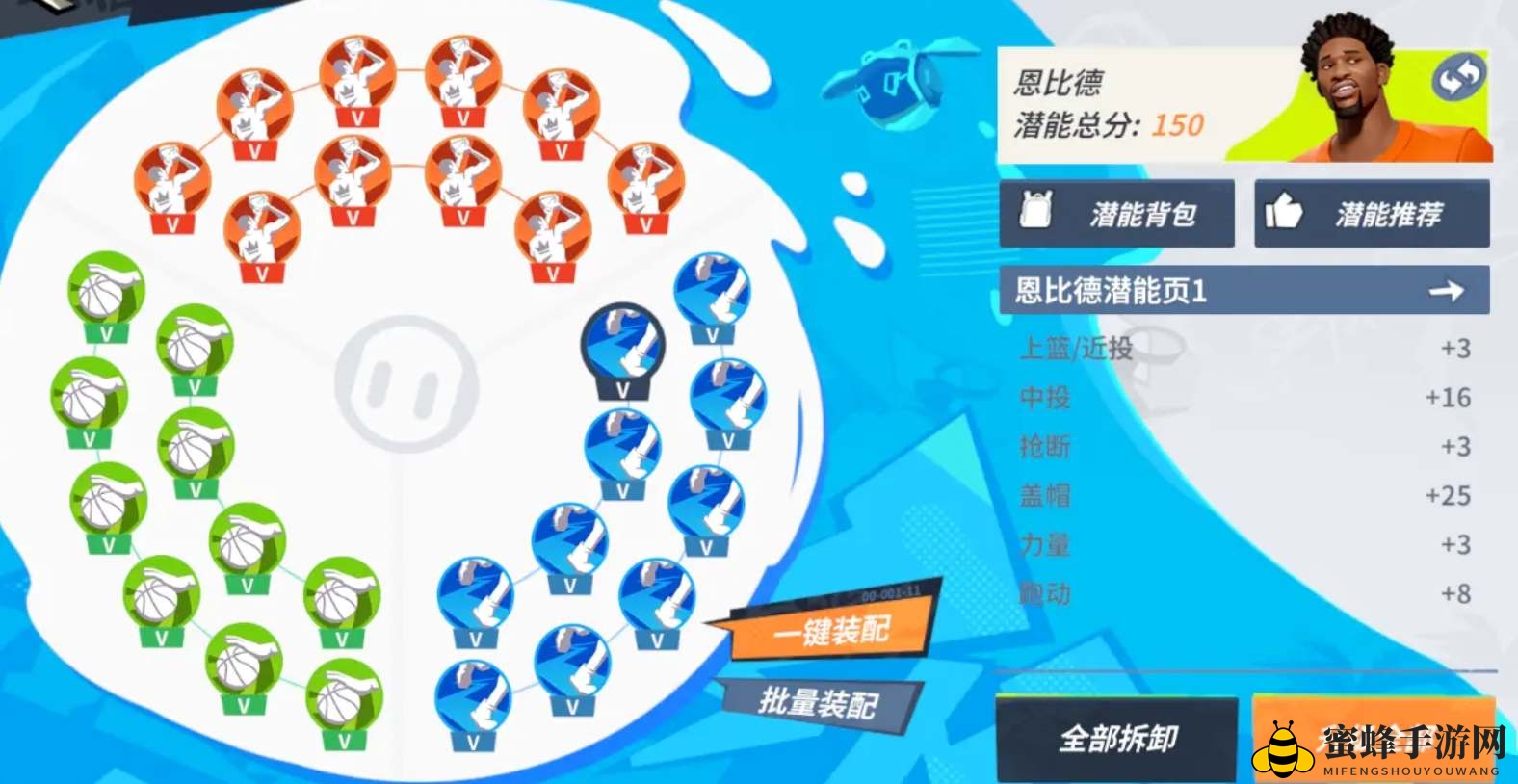 《全明星街球派对手游》恩比德潜能分配技巧