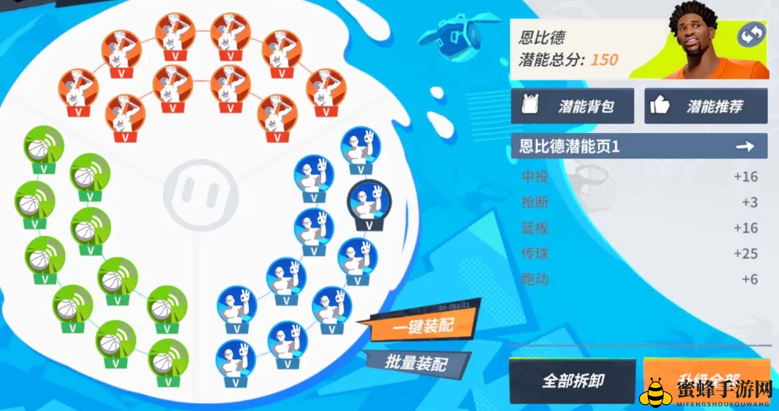 《全明星街球派对手游》恩比德潜能分配技巧