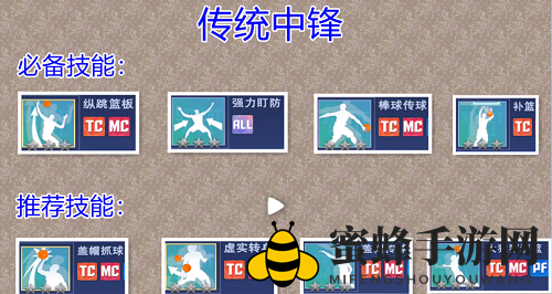 《全民大灌篮》中锋精华技能搭配秘籍