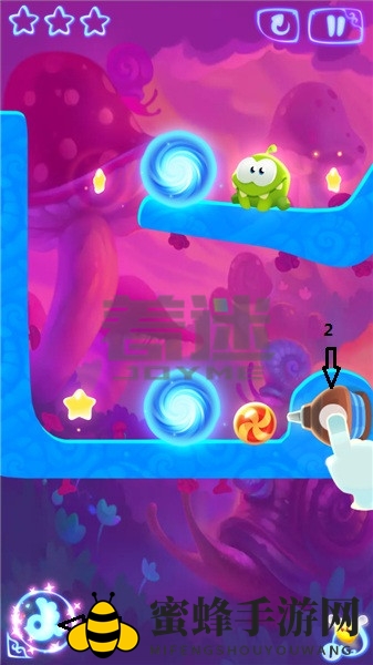 《割绳子魔法蘑菇乐园》第二关第九小节三星攻略曝光，轻松拿星技巧大揭秘！