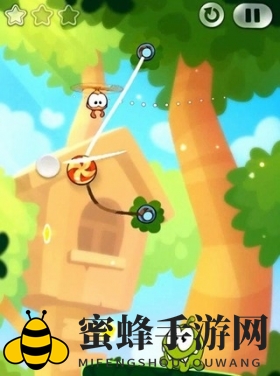 《割绳子2》第11关三星攻略：飞虫糖果大挑战，星途顺利无压力