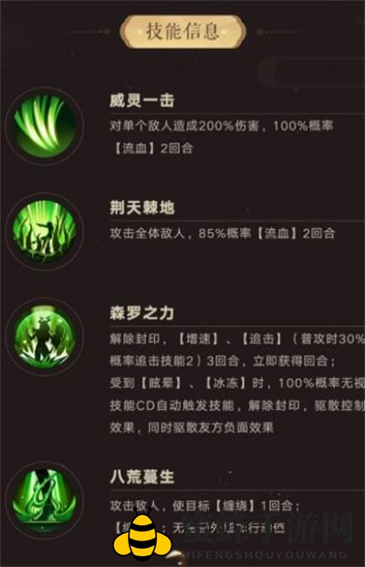 《古剑奇谭木语人》森罗技能介绍