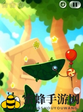 《割绳子2》森林1-8关三星通关攻略：幸运四叶草助力挑战