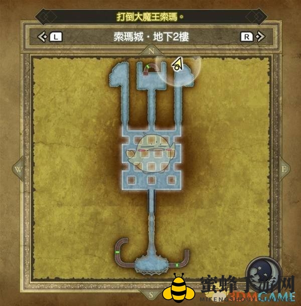 《勇者斗恶龙3》HD-2D重制版索玛城迷宫路线图，宝箱详细位置