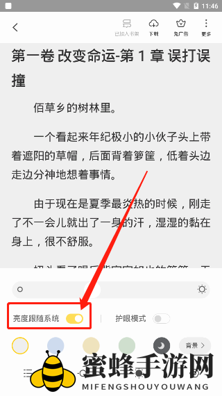 《全民小说》亮度调节教程
