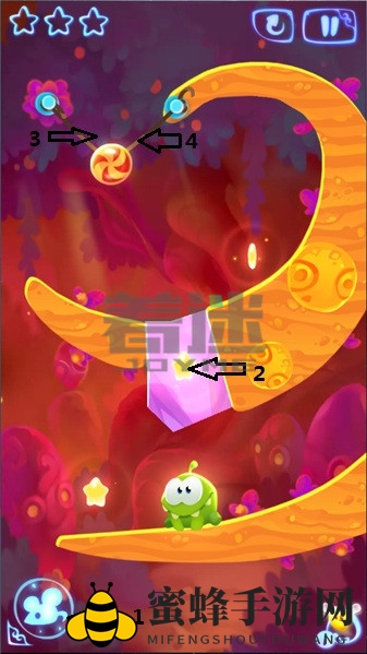 《割绳子魔法》魔法森林3-8关攻略：轻松三星通关秘诀大揭秘